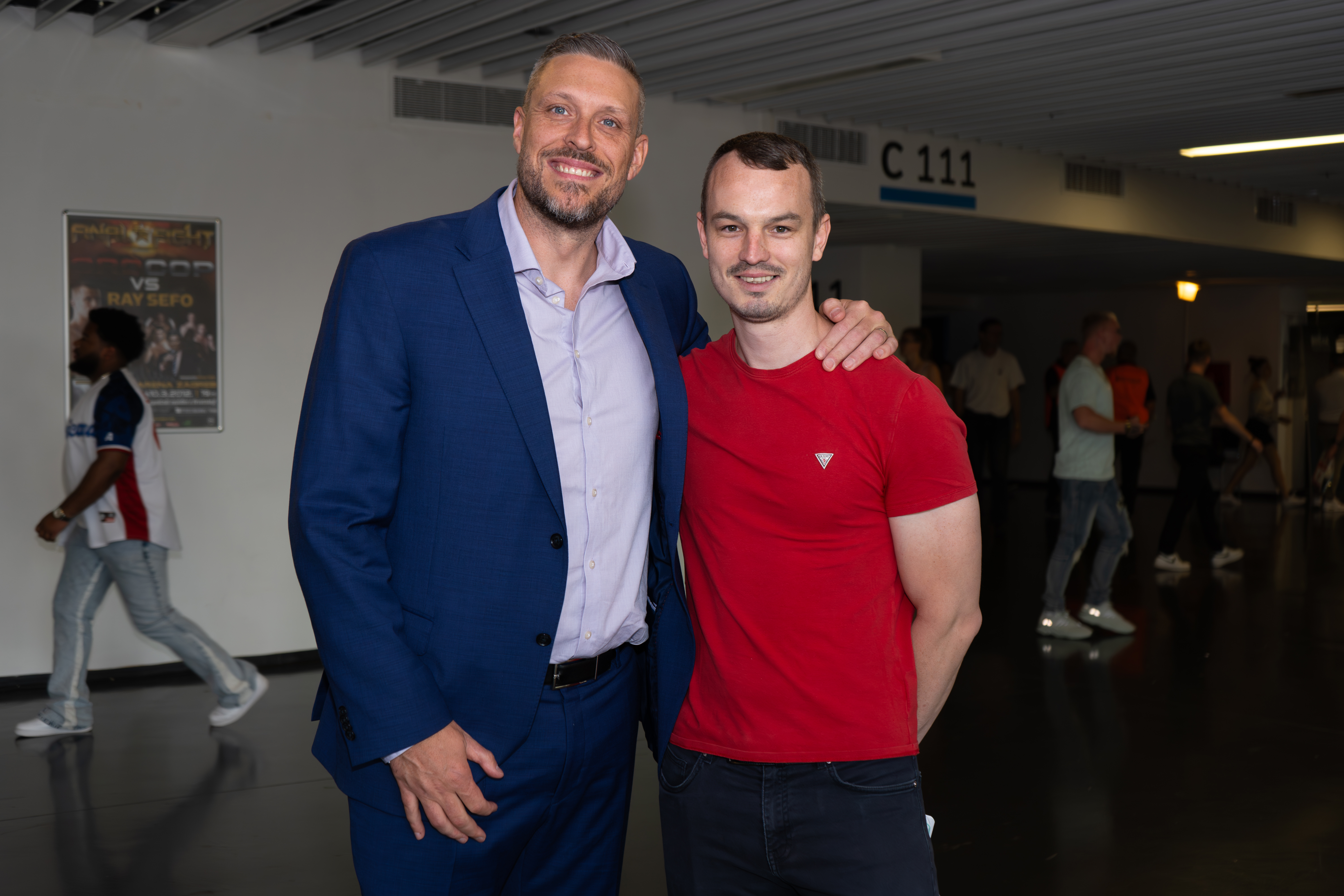 Jay with a student